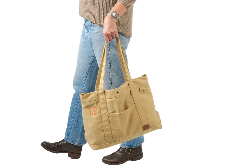Timeless Waxed Canvas Tote - Beige