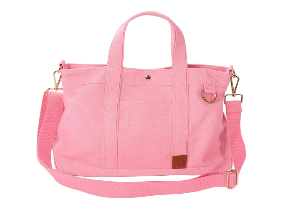 Timeless Coated Canvas Crossbody Tote - Pepper Pink