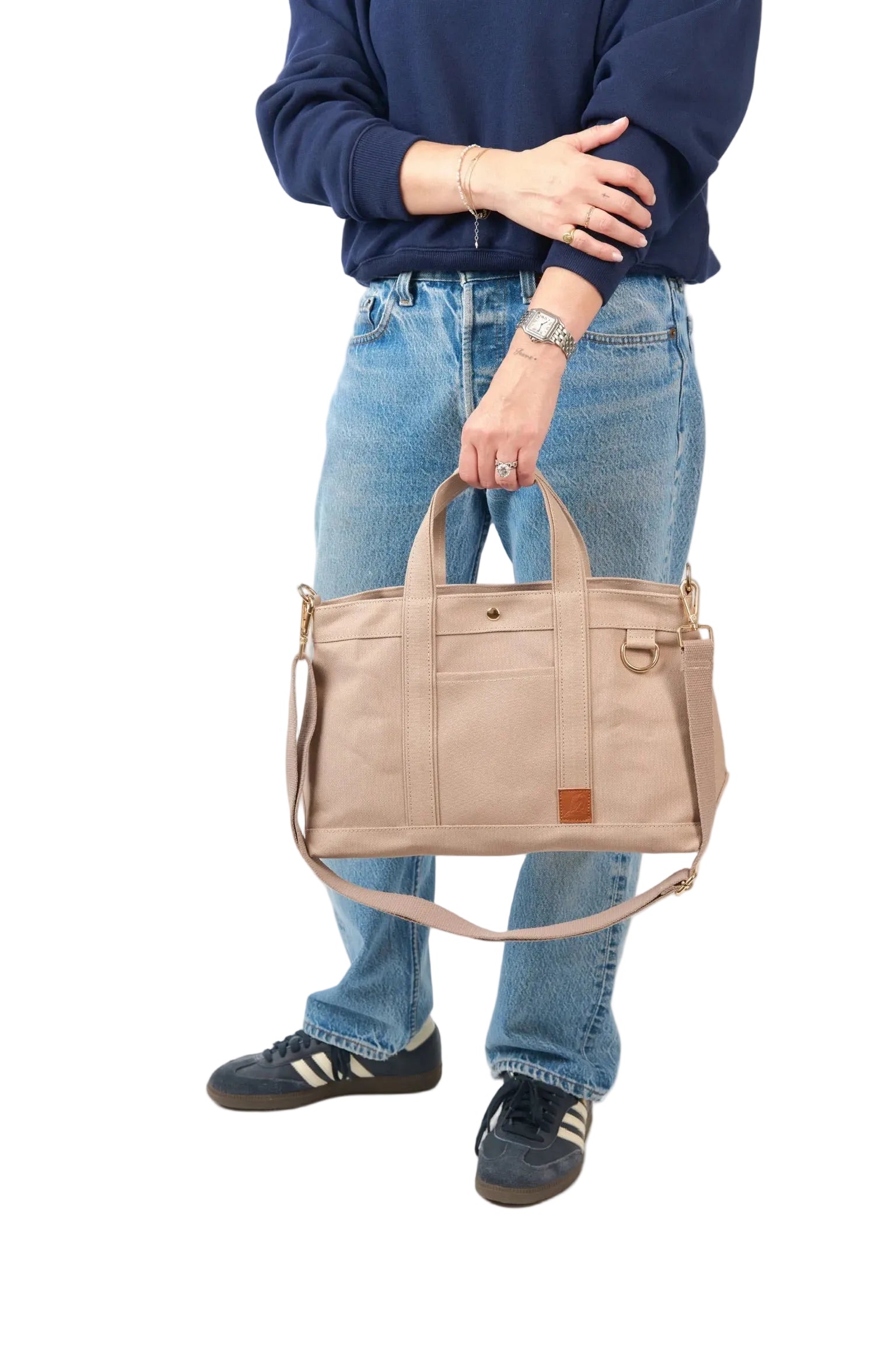 Timeless Coated Canvas Crossbody Tote - Niko