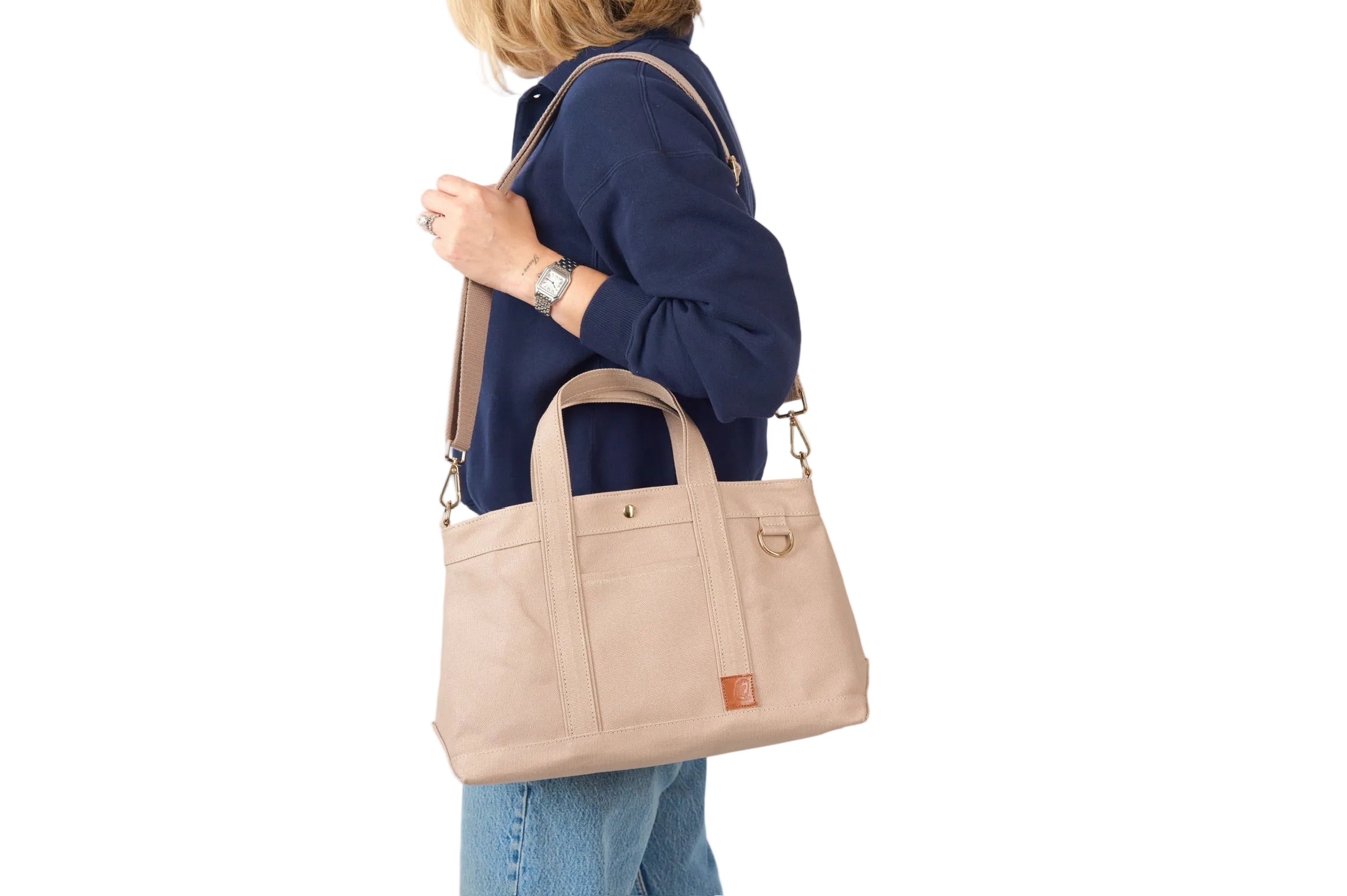 Timeless Coated Canvas Crossbody Tote - Niko