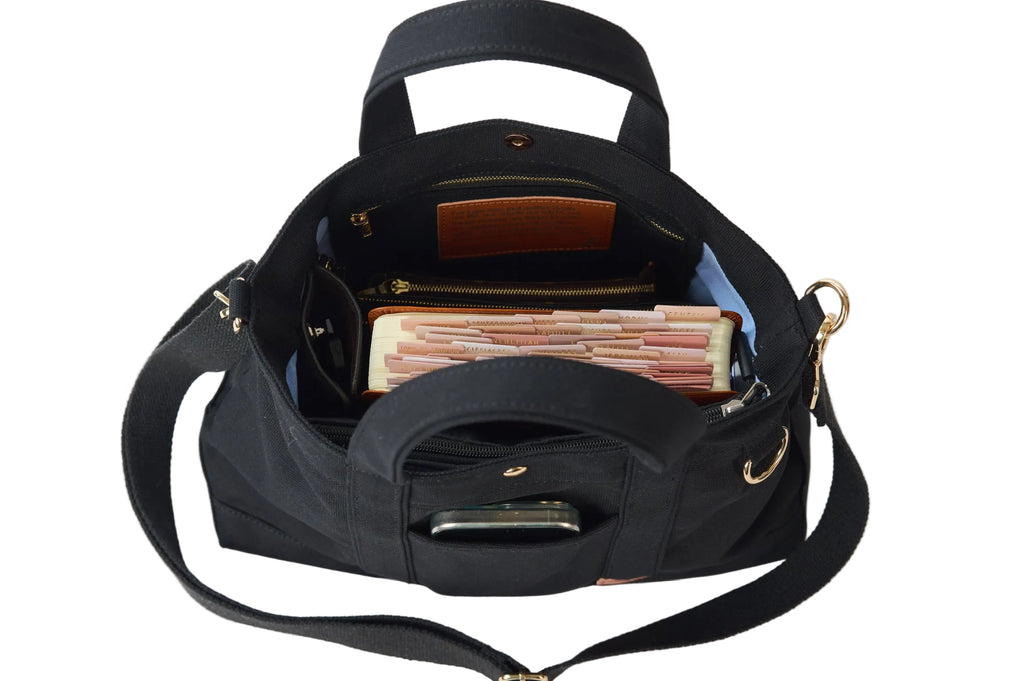 Timeless Coated Canvas Crossbody Tote - Niko