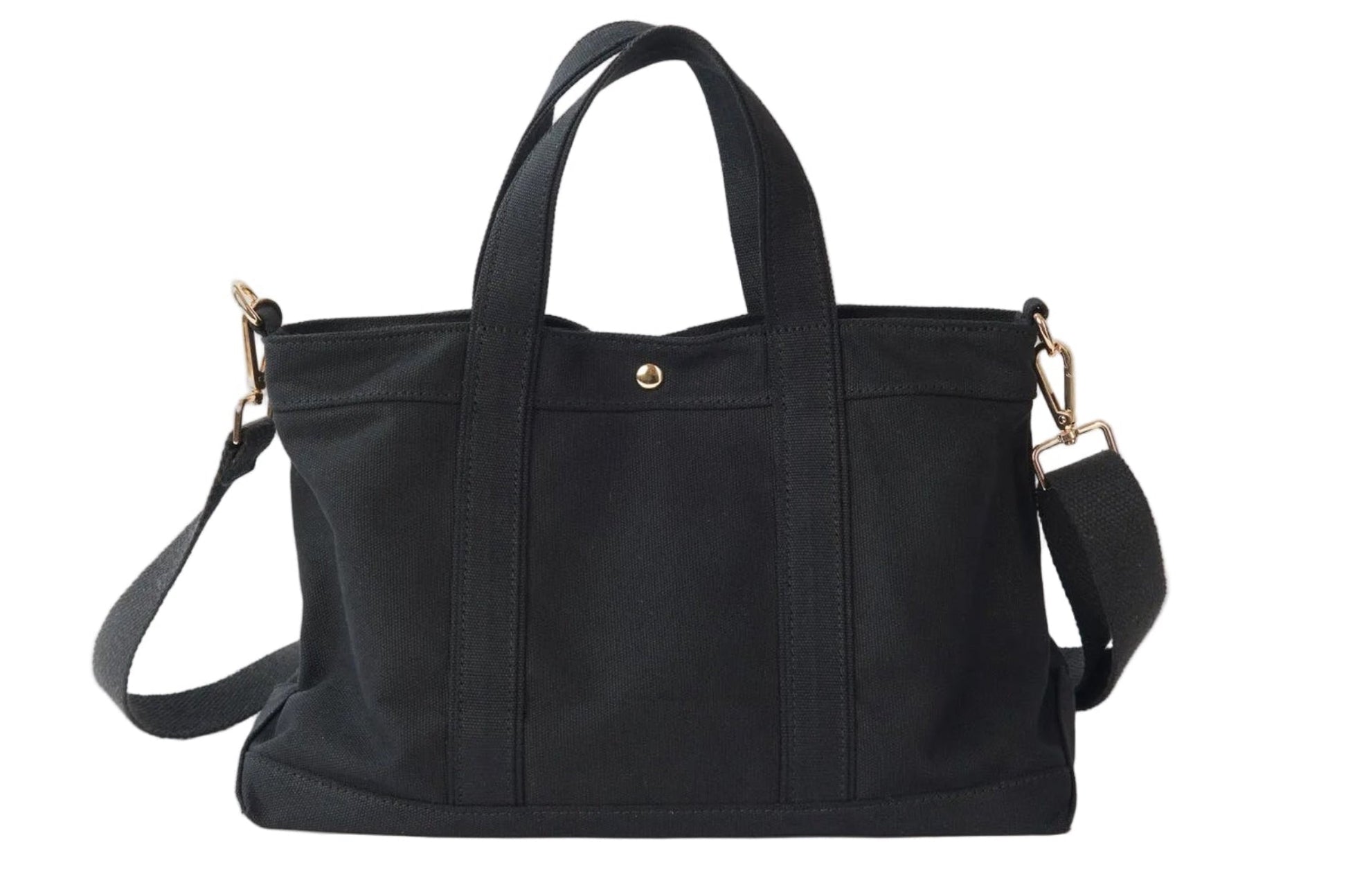 Timeless Coated Canvas Crossbody Tote - Noir