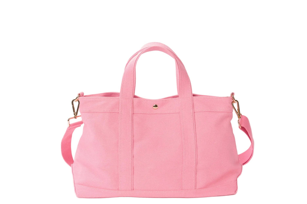 Timeless Coated Canvas Crossbody Tote - Pepper Pink