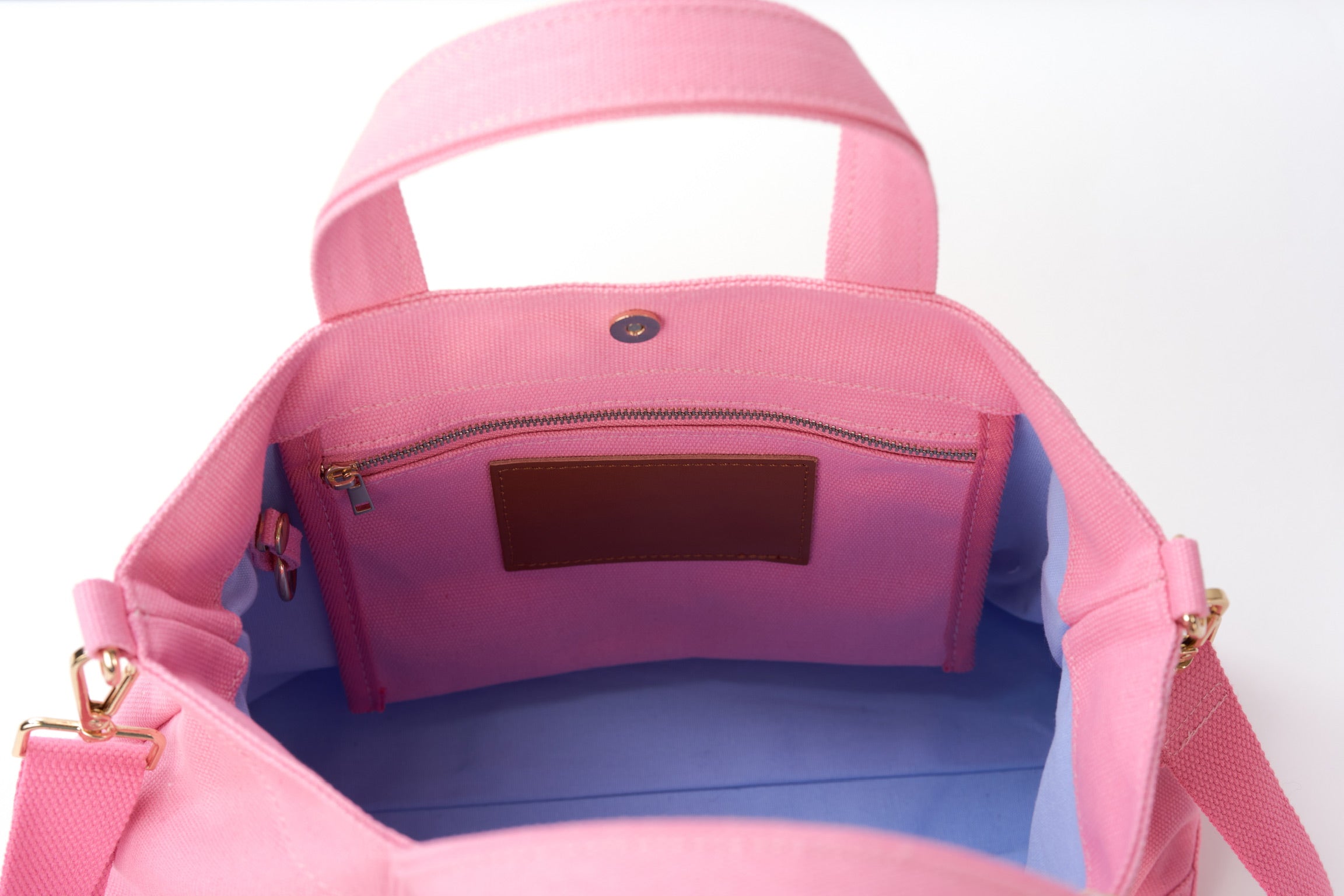 Timeless Coated Canvas Crossbody Tote - Pepper Pink