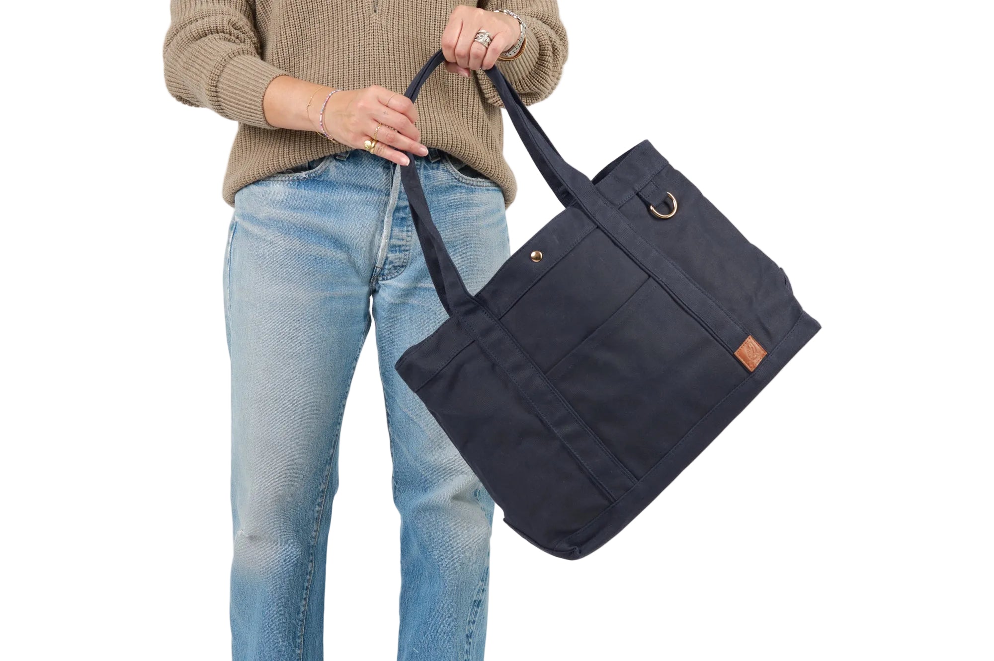 Timeless Waxed Canvas Tote - Navy