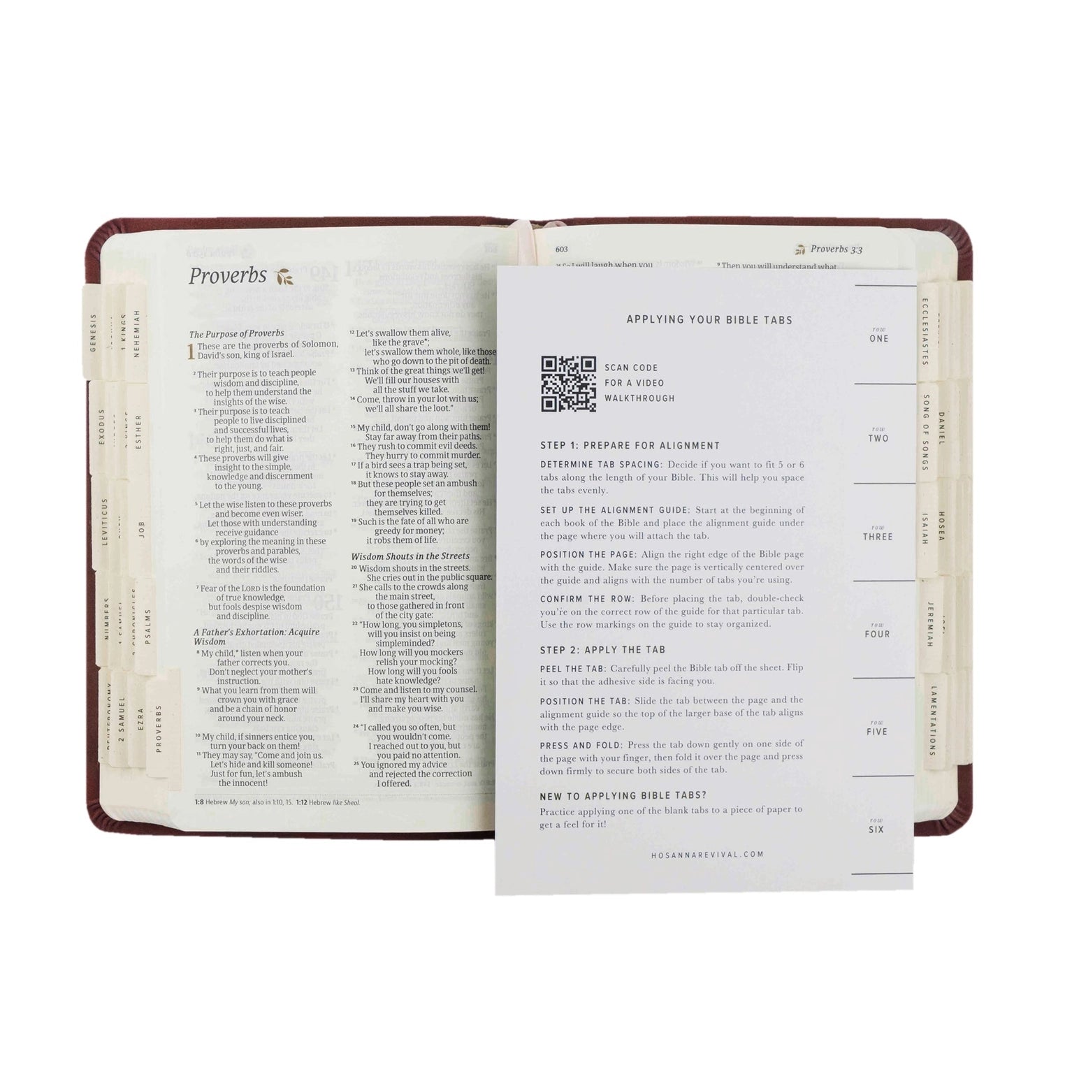 Hosanna Revival Bible Tabs: Black Foiling