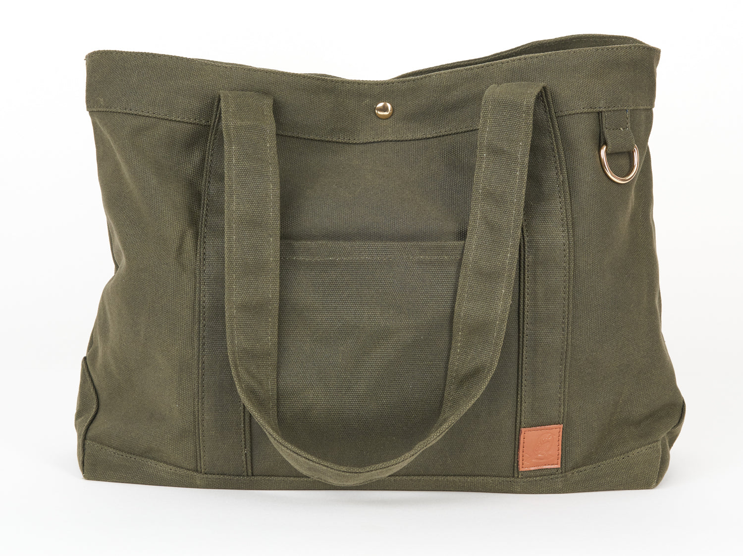 Timeless Waxed Canvas Tote - Olive Green